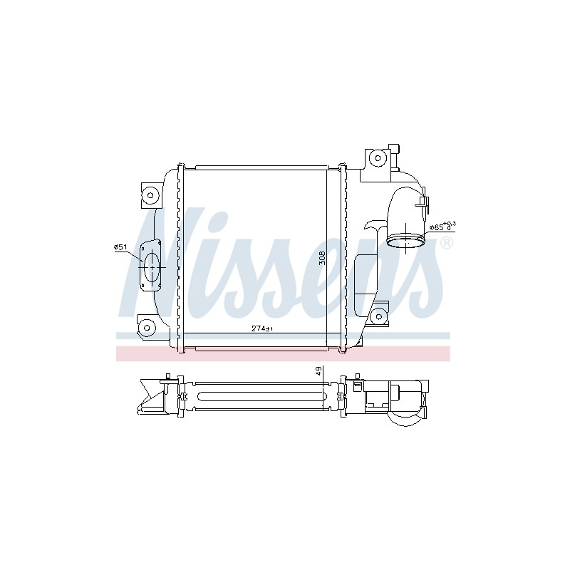 Intercooler Echangeur Radiateur Pour Toyota Hilux VII 179400L030 179400L060