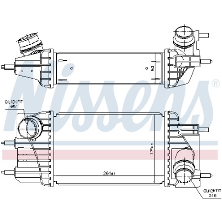 Intercooler Echangeur Radiateur Pour Nissan Juke Van NV200/Evalia 144611KB2A