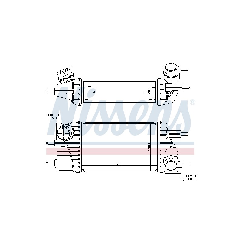 Intercooler Echangeur Radiateur Pour Nissan Juke Van NV200/Evalia 144611KB2A