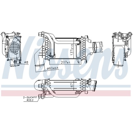 Intercooler Echangeur Radiateur Pour MERCEDES Classe C T-Model E GLC GLE SLC SLK