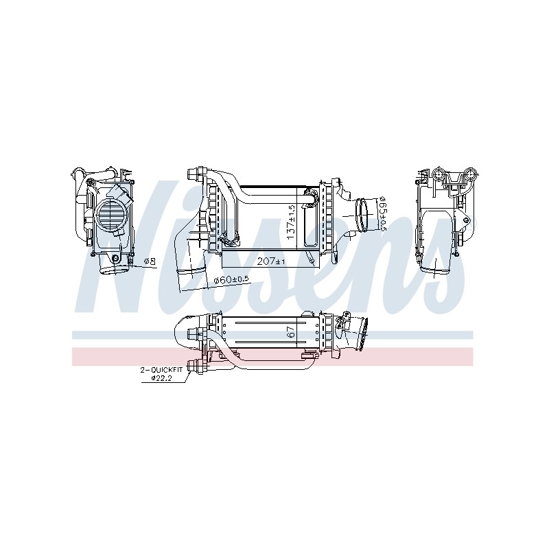 Intercooler Echangeur Radiateur Pour MERCEDES Classe C T-Model E GLC GLE SLC SLK