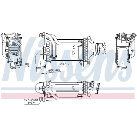 Intercooler Echangeur Radiateur Pour MERCEDES Classe C T-Model E GLC SLC SLK