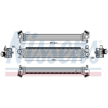 Intercooler Echangeur Radiateur Pour Peugeot Opel Fiat Citroën 1382429080