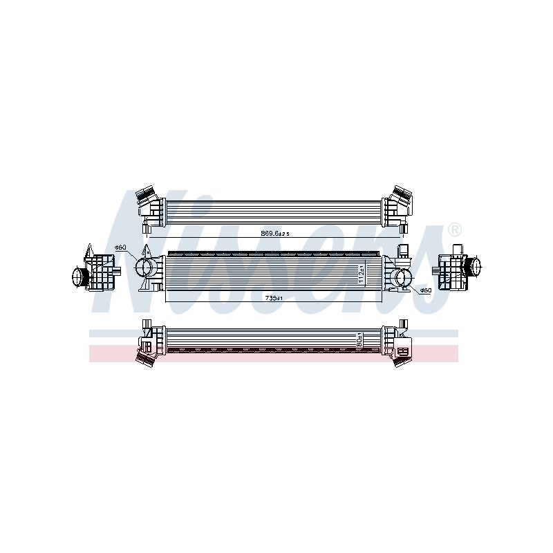 Intercooler Echangeur Radiateur Pour Peugeot Opel Fiat Citroën 1382429080