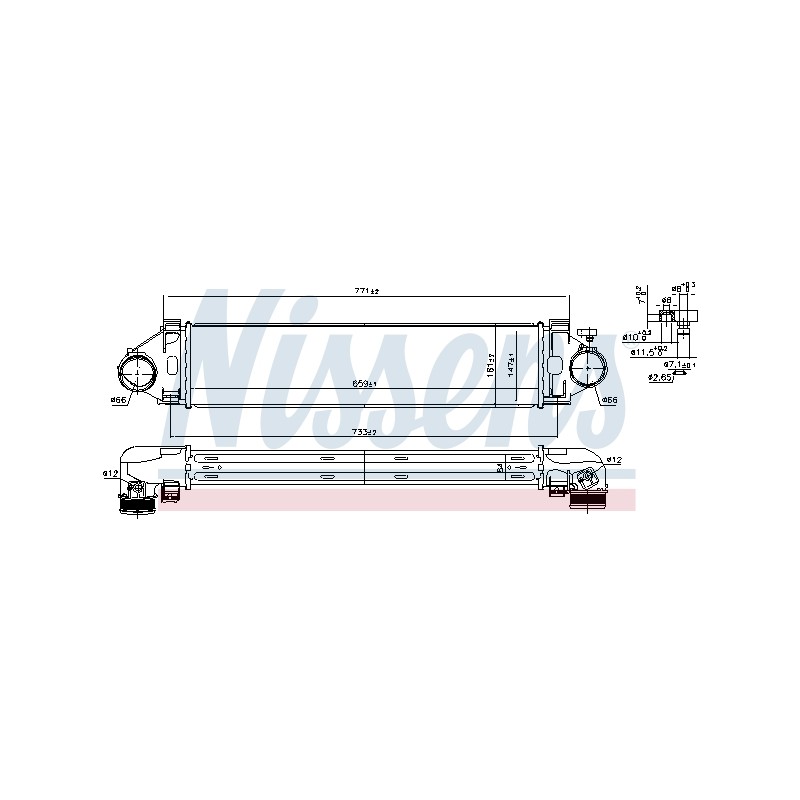 Intercooler Echangeur Radiateur Pour Volvo S60 II V60 I XC60 Van 30741669