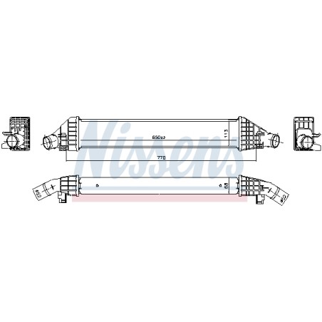 Intercooler Echangeur Radiateur Pour Fiat Freemont K68102118AA