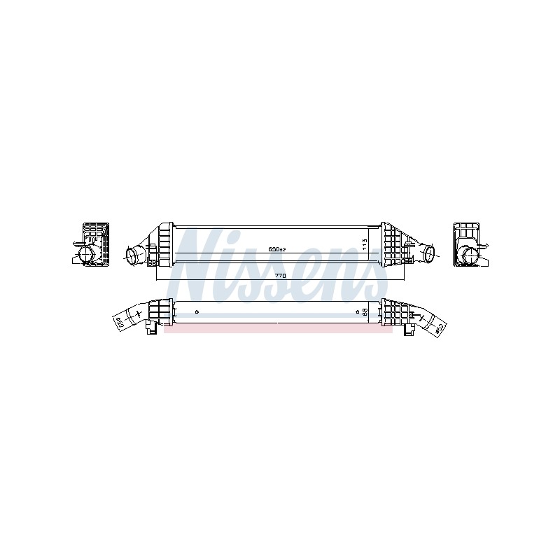 Intercooler Echangeur Radiateur Pour Fiat Freemont K68102118AA