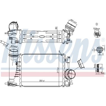 Intercooler Echangeur Radiateur Pour Nissan Qashqai II SUV 1441100Q4L