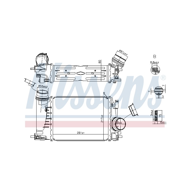 Intercooler Echangeur Radiateur Pour Nissan Qashqai II SUV 1441100Q4L