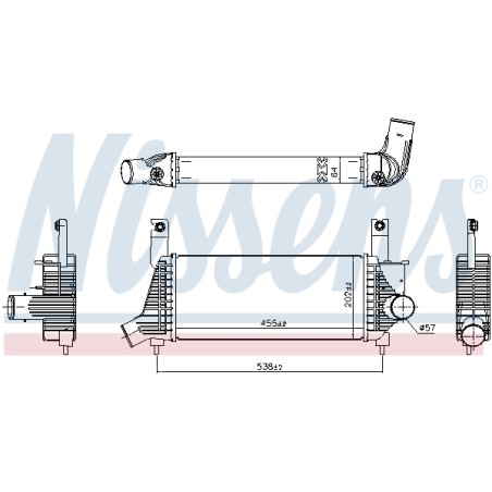 Intercooler Echangeur Radiateur Pour Nissan NP300 Navara 144615X00A