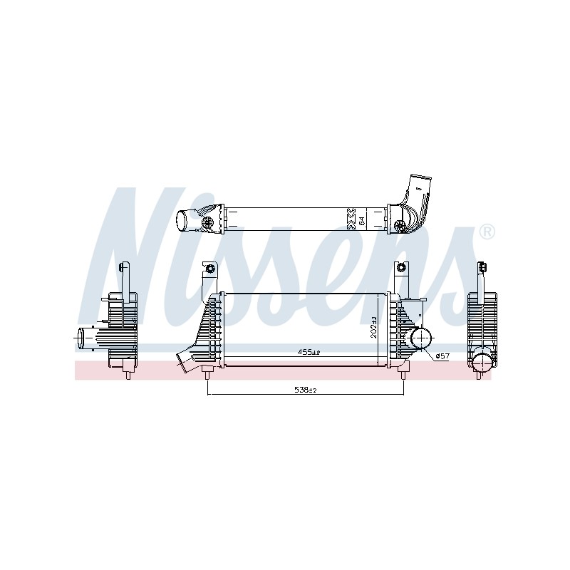 Intercooler Echangeur Radiateur Pour Nissan NP300 Navara 144615X00A