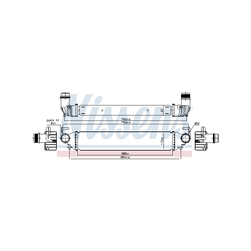 Intercooler Echangeur Radiateur Pour Fiat 500X Jeep Renegade SUV Van