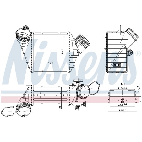 Intercooler Echangeur Radiateur Pour VW New Beetle 1C0.145.803B 1C0.145.803D