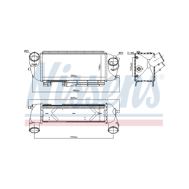 Intercooler Echangeur Radiateur Pour Hyundai ix35 Van Kia Sportage