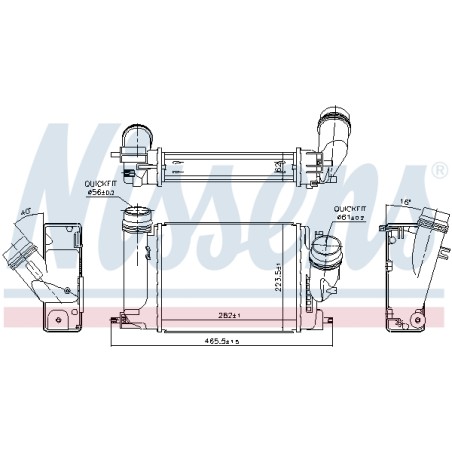 Intercooler Echangeur Radiateur Pour Renault Koleos II Nissan X-Trail Van