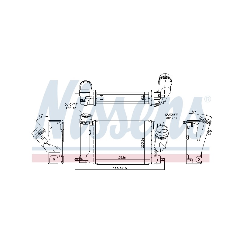 Intercooler Echangeur Radiateur Pour Renault Koleos II Nissan X-Trail Van