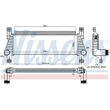 Intercooler Echangeur Radiateur Pour Ford Ranger 2115759 5245753 5266887 5271339