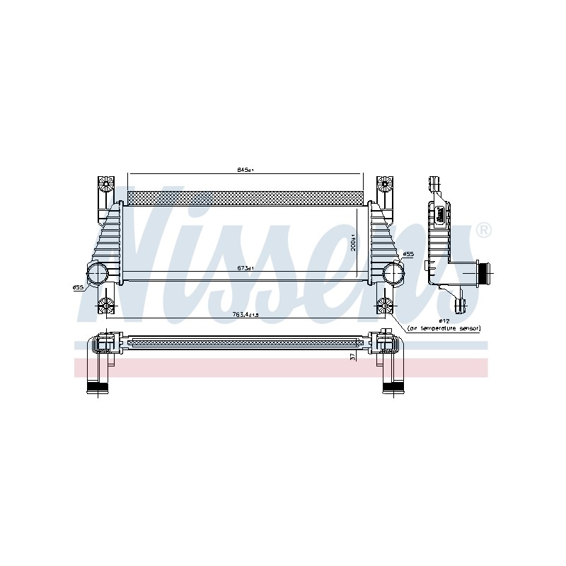 Intercooler Echangeur Radiateur Pour Ford Ranger 2115759 5245753 5266887 5271339