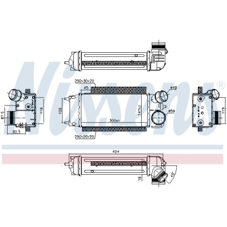 Intercooler Echangeur Radiateur Pour Ford Fiesta VI 8V519L440AC 8V519L440AD
