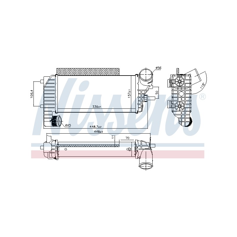 Intercooler Echangeur Radiateur Pour Ford C-Max II Focus III Grand Kuga 1796565