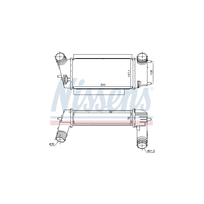 Intercooler Echangeur Radiateur Pour Ford Fiesta VI 1817170 C1B19L440BA