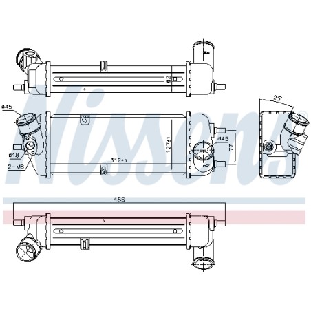Intercooler Echangeur Radiateur Pour Hyundai Accent III Kia RIO II 282702A401