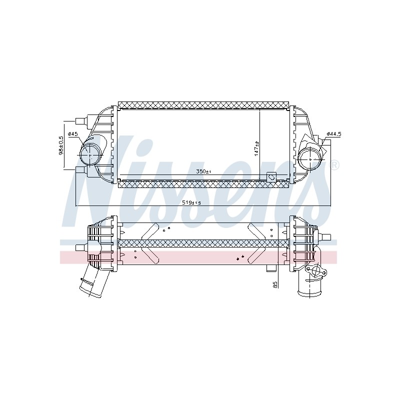 Intercooler Echangeur Radiateur Pour Hyundai ix35 Van Kia Sportage