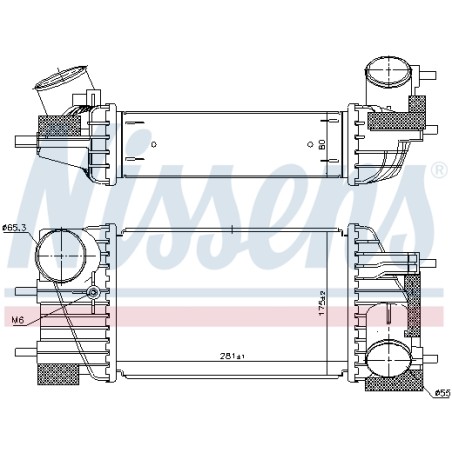 Intercooler Echangeur Radiateur Pour Nissan Juke Van 144611KC0A 144611KC0B