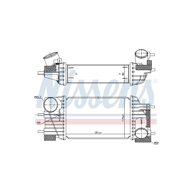 Intercooler Echangeur Radiateur Pour Nissan Juke Van 144611KC0A 144611KC0B