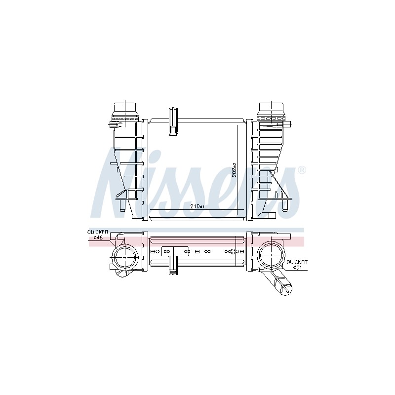 Intercooler Echangeur Radiateur Pour Renault Clio III Modus Nissan Note Van