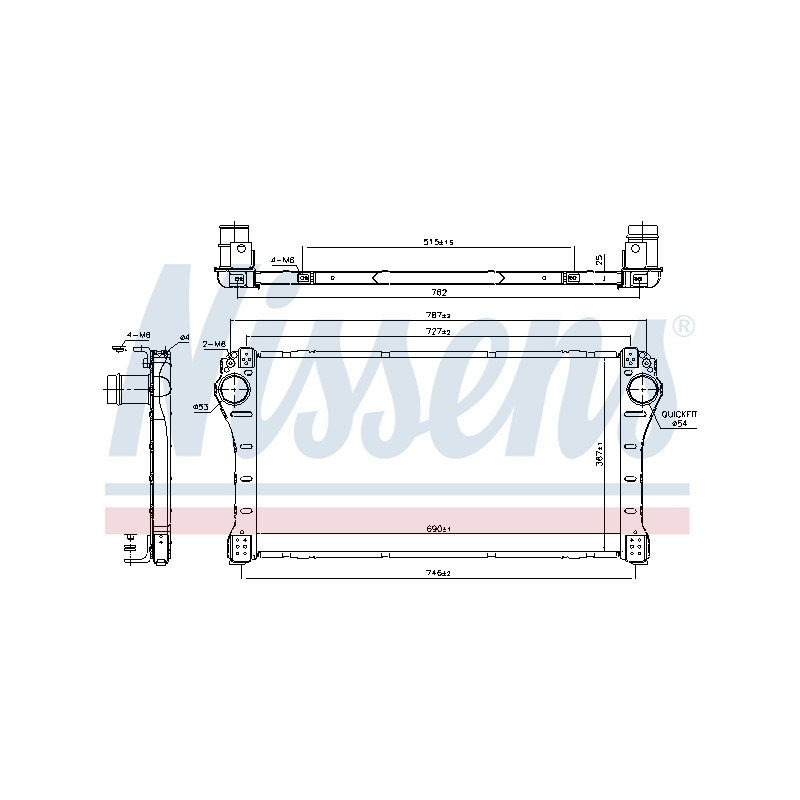 Intercooler Echangeur Radiateur Pour Toyota Auris Avensis Corolla 17940-0R040