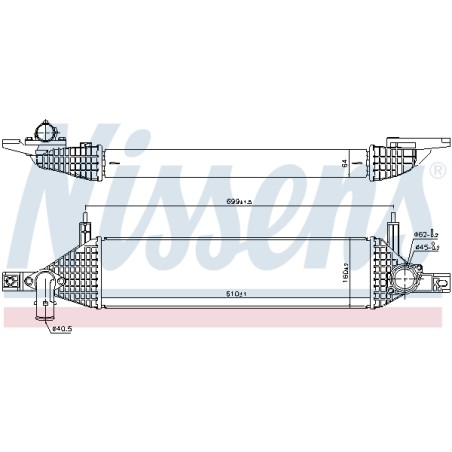 Intercooler Echangeur Radiateur Pour Nissan Qashqai +2 I Van 14461-BB50A