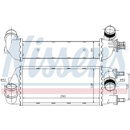 Intercooler Echangeur Radiateur Pour Fiat 500 C Panda 51855481