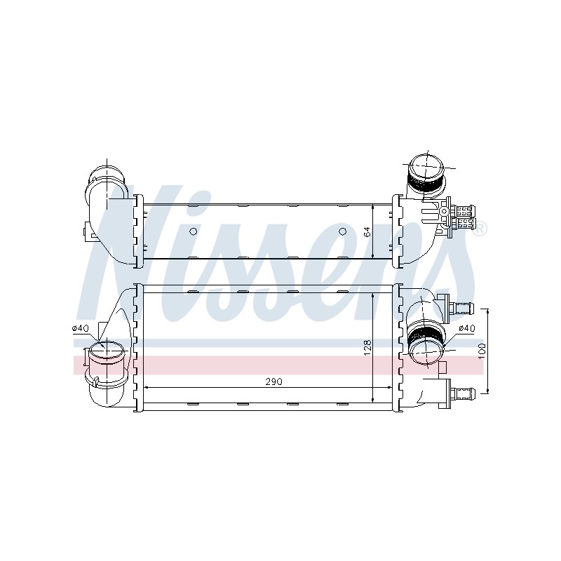 Intercooler Echangeur Radiateur Pour Fiat 500 C Panda 51855481
