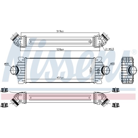 Intercooler Echangeur Radiateur Pour Ford Tourneo Transit CC119L440AE
