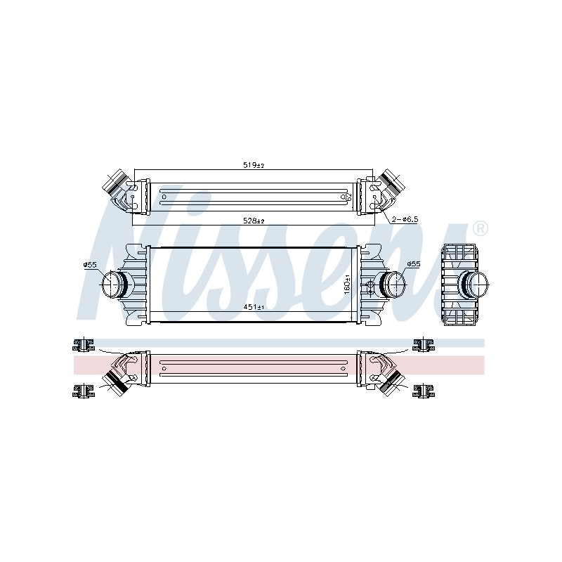 Intercooler Echangeur Radiateur Pour Ford Tourneo Transit CC119L440AE