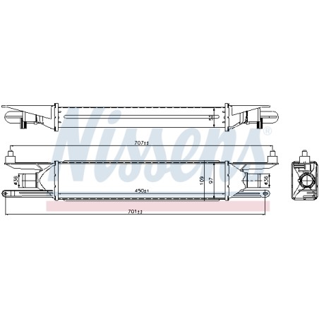 Intercooler Echangeur Radiateur Pour Fiat Grande Punto 55702237