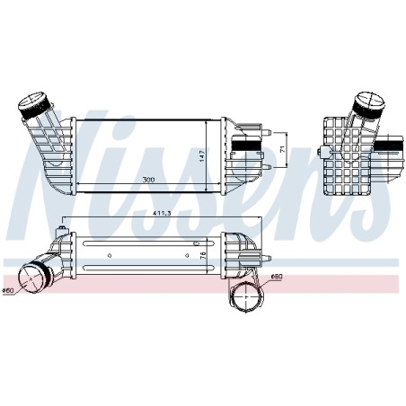 Intercooler Echangeur Radiateur Pour Peugeot Citroën DS 0384.N2 0384P3 0384.P3