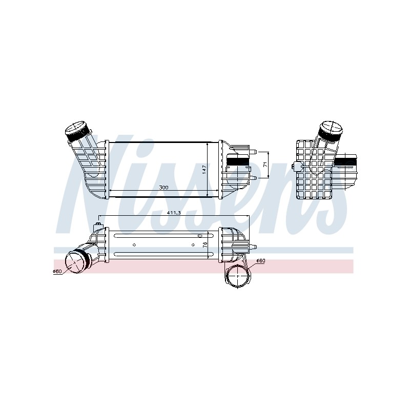 Intercooler Echangeur Radiateur Pour Peugeot Citroën DS 0384.N2 0384P3 0384.P3