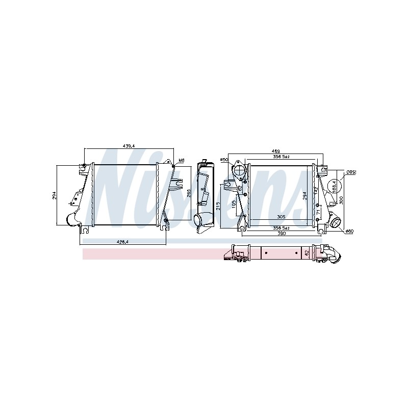 Intercooler Echangeur Radiateur Pour Nissan X-Trail A4461EQ40A A4461EQ41A