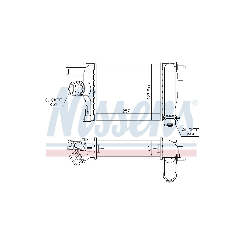 Intercooler Echangeur Radiateur Pour Renault Lodgy Logan II Sandero Thalia III