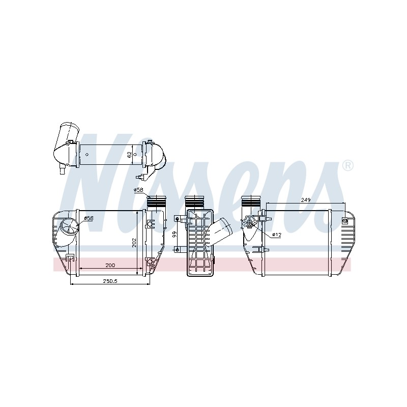 Intercooler Echangeur Radiateur Pour Audi A6 4F0145805R