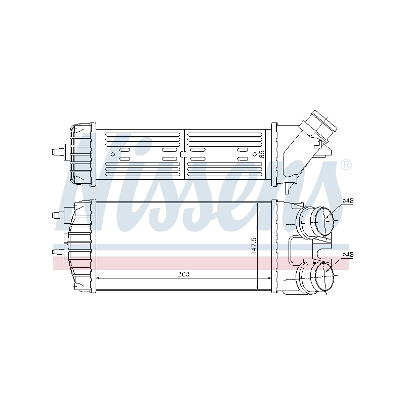 Intercooler Echangeur Radiateur Pour Peugeot Partner Citroën Berlingo