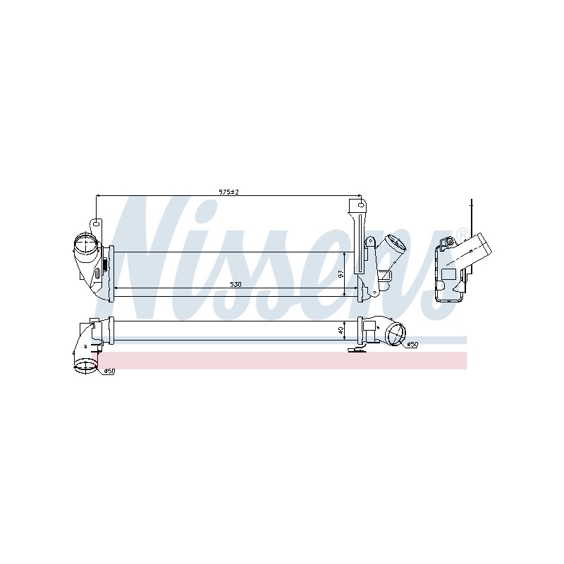 Intercooler Echangeur Radiateur Pour Renault Kangoo Nissan Kubistar 8200221885