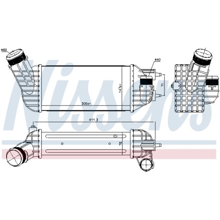 Intercooler Echangeur Radiateur Pour Peugeot Citroën C4 II DS 0384.P8 0384P8