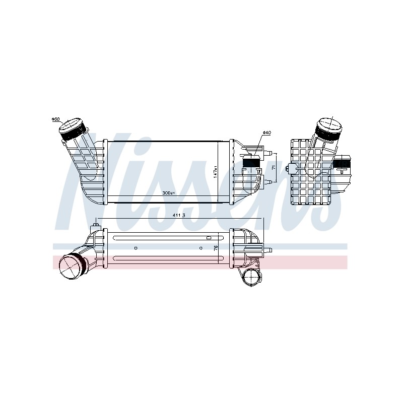 Intercooler Echangeur Radiateur Pour Peugeot Citroën C4 II DS 0384.P8 0384P8