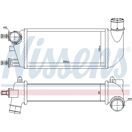 Intercooler Echangeur Radiateur Pour Fiat 500 C Ford KA