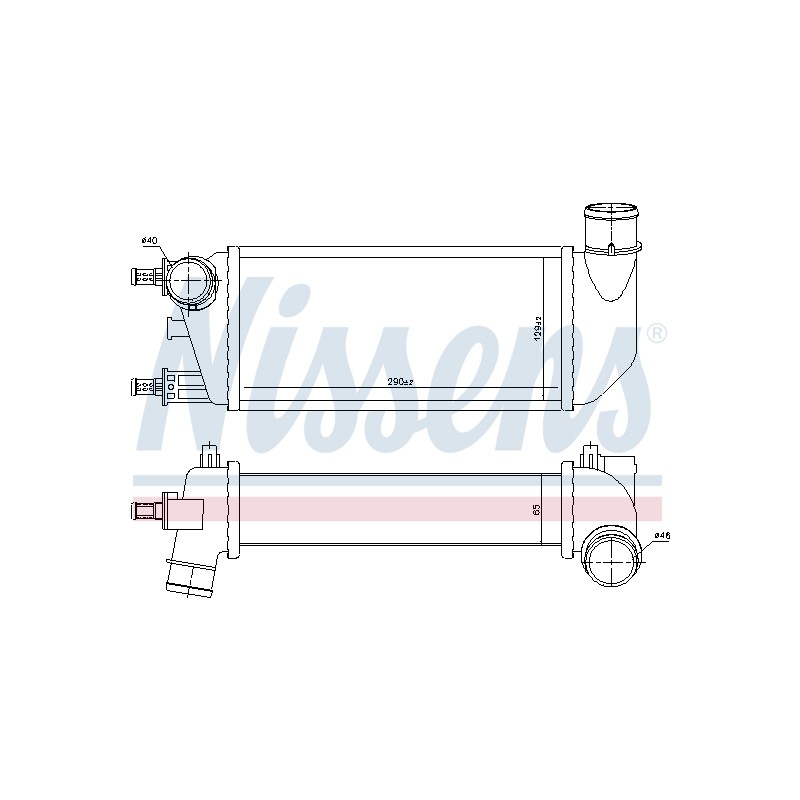 Intercooler Echangeur Radiateur Pour Fiat 500 C Ford KA