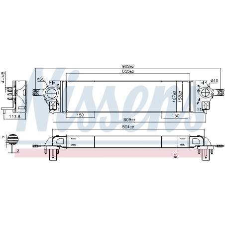 Intercooler Echangeur Radiateur Pour Renault Koleos I Nissan X-Trail Van