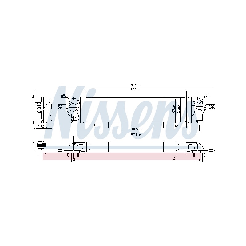 Intercooler Echangeur Radiateur Pour Renault Koleos I Nissan X-Trail Van